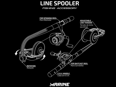 SUPORTE ENROLADOR DE LINHA MARINE SPORTS LINE SPOOLER MLS