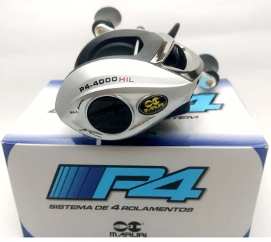 CARRETILHA DE PESCA MARUI P4 4000 - 4 ROLAMENTOS - RECOLHIMENTO 6.3:1 - DRAG: 4KG - DIREITA/ESQUERDA