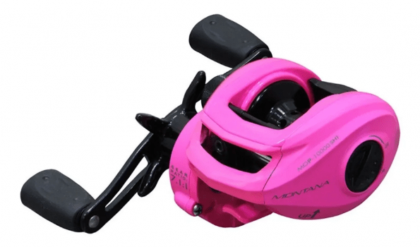 CARRETILHA DE PESCA MARURI MONTANA DS 10000 PINK - 10 ROLAMENTOS - DRAG: 6,5KG