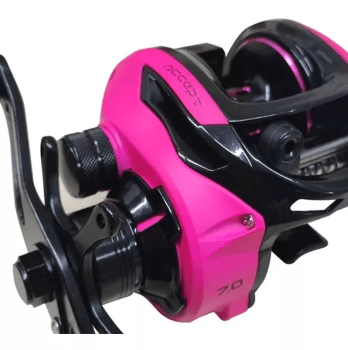 CARRETILHA DE PESCA SAINT ACCEPT 11.000 - 11 ROLAMENTOS - DRAG: 5KG - ROSA