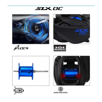 CARRETILHA DE PESCA SHIMANO SLX DC 150/151 XG - 5 ROLAMENTOS - DRAG: 5KG - REC.:8.2:1