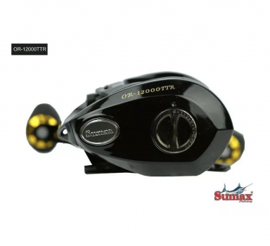 Carretilha De Pesca Sumax Orion TT Titanium 12000 - 12 Rolamentos - Drag: 8Kg - 7.1:1 Em Titanium