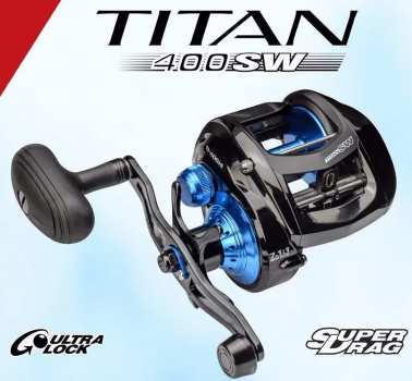 CARRETILHA MARINE SPORTS TITAN BG 400SW 7ROLAMENTOS REC. 7.1:1