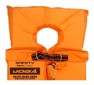 COLETE SALVA VIDAS JOGÁ C3 SAFETY HOMOLOGADO P/ 25KG A 35KG LARANJA