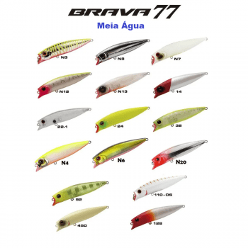 ISCA ARTIFICIAL MARINE SPORTS BRAVA 77 - TAMANHO: 7,7CM - PESO: 7,2G - VARIAS CORES