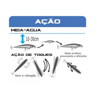 ISCA ARTIFICIAL MARINE SPORTS MEIA AGUA REI DO RIO 120 - 12CM - 20G