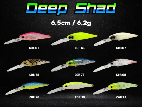 ISCA ARTIFICIAL MEIA AGUA YARA DEEP SHAD - 6.5CM - 6.2G - VARIAS CORES