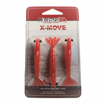 ISCA ARTIFICIAL SOFT CAMARÃO MONSTER 3X X-MOVE SOFT 7 CM - C/3 UNIDADES