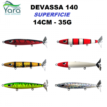 Isca Artificial Yara Devassa 140mm 35g Com Hélice - Tucunaré - Varias Cores