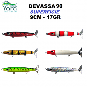 Isca Artificial Yara Devassa 90mm 17g Com Hélice - Tucunaré - Varias Cores