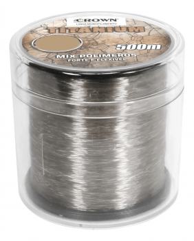 Linha De Pesca Monofilamento Crown Titanium (Nylon) 0,70mm 500mtr - 36,28kg