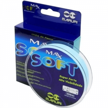 LINHA DE PESCA MONOFILAMENTO MARURI MAX SOFT 0.467 AZUL - 28LB - 300M