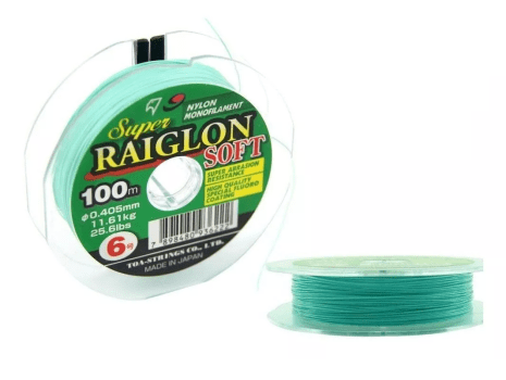 LINHA DE PESCA MONOFILAMENTO SUPER RAIGLON SOFT - 100M - 0.23MM - 9,8LB