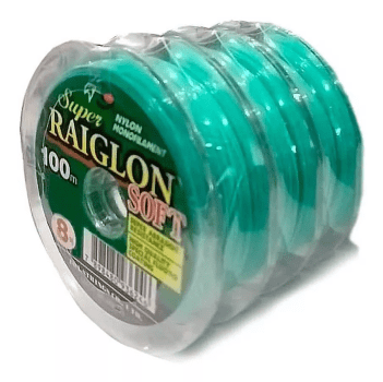 LINHA DE PESCA MONOFILAMENTO SUPER RAIGLON SOFT - 100M - 0.23MM - 9,8LB