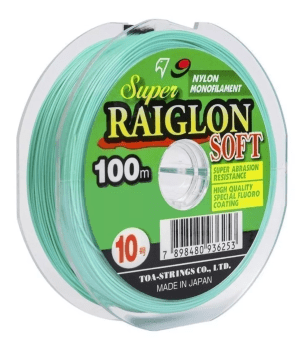 LINHA DE PESCA MONOFILAMENTO SUPER RAIGLON SOFT - 100M - 0.23MM - 9,8LB