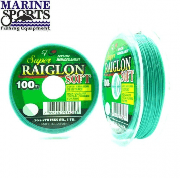 LINHA DE PESCA MONOFILAMENTO SUPER RAIGLON SOFT - 100m - 0.310mm - 16,5LB