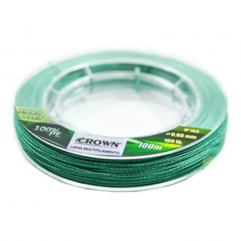 LINHA DE PESCA MULTIFILAMENTO CROWN FIBER FLEX 0,18MM - 20LB - 100MTR