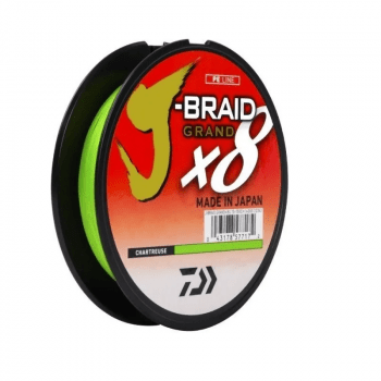 Linha de Pesca Multifilamento Daiwa J-Braid X8 Verde Limao - 15lbs - 0.19mm - 135m