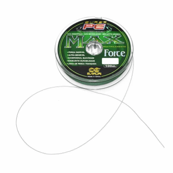 LINHA DE PESCA MULTIFILAMENTO MARURI MAX FORCE 4X VERDE 0.20MM - 25LB(11,4KG) - 100M