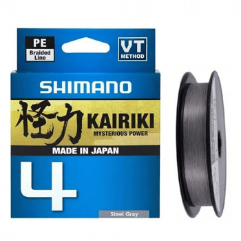 LINHA DE PESCA MULTIFILAMENTO SHIMANO KAIRIKI 4 LDM54TE 25LB (0.215MM) X 150M CINZA