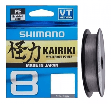 LINHA DE PESCA MULTIFILAMENTO SHIMANO KAIRIKI X8 - 13,6KG - 30LB - 0.230MM - 150M CINZA