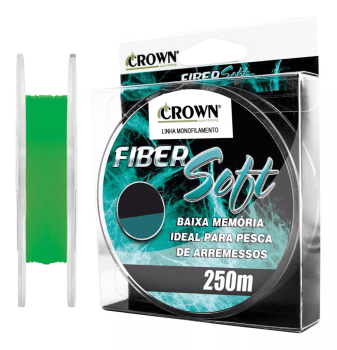 LINHA MONOFILAMENTO FIBER SOFT GREEN 0,33MM 22LB 250 METROS