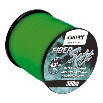 LINHA MONOFILAMENTO FIBER SOFT GREEN 0,33MM 22LB 500 METROS