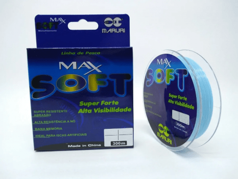 LINHA MONOFILAMENTO MARURI - MAX SOFT 0.309 - AZUL - 300m - 17LB