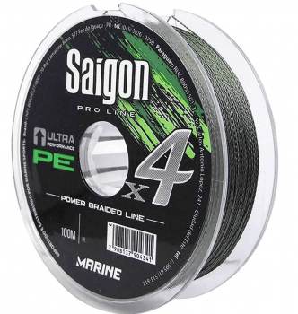 Linha Multifilamento Marine Sports X4 Saigon Army Green 0,37mm 55lbs 100m