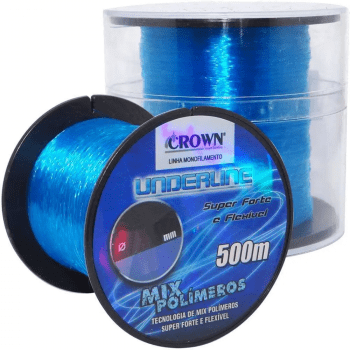 LINHA PESCA MONOFILAMENTO UNDERLINE CROWN 0,20MM 7LB 500M