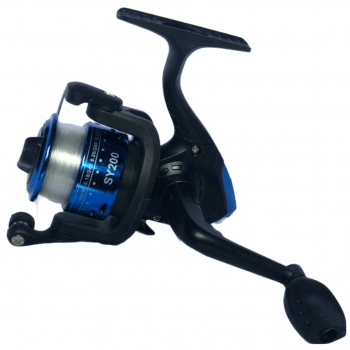 Kit de 2 Molinetes De Pesca Ultra Light Taue Sy200 Azul - 3 Rolamentos Com Linha