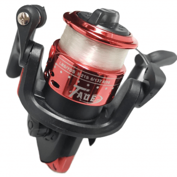 Kit de 2 Molinetes De Pesca Ultra Light Taue Sy200 Vermelho - 3 Rolamentos Com Linha