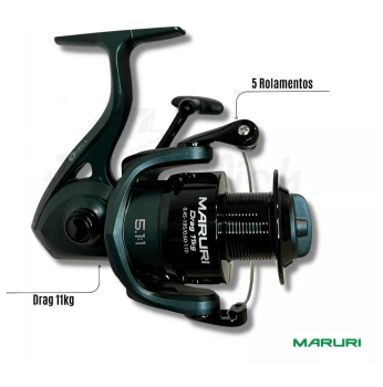 Molinete De Pesca Maruri Omega 6000 CV - 5 Rolamentos - 5.1:1 - Drag: 11kg - Pesca Grande Porte