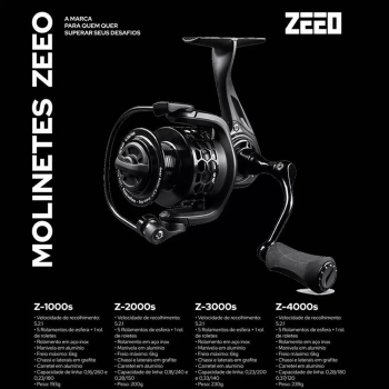 Molinete De Pesca Maruri Zeeo Z 3000s - 6 Rolamentos  5.2:1 Drag: 6kg