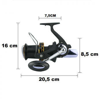 Molinete de Pesca Praia Long Cast Gh 10000 -14 Rolamentos - Drag:25kg - Carretel Alumino - Super Grande