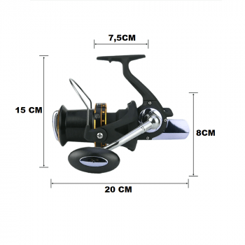 Molinete de Pesca Praia Long Cast Gh 9000 -14 Rolamentos - Drag:22kg - Carretel Alumino - Super Grande