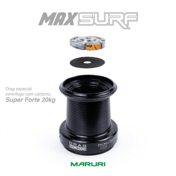 MOLINETE DE PESCA PRAIA LONG CAST MARURI MAX SURF 6000 - 8 ROLAMENTOS - DRAG: 20KG