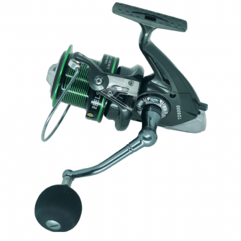 Molinete de Pesca Praia TD 8000 - 15 Rolamentos - Drag:20kg - Carretel Alumino - Extra Grande