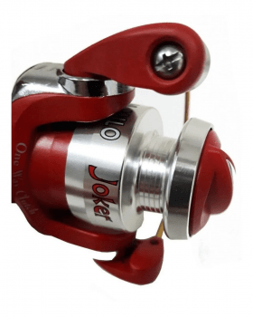 Molinete Micro Maruri Milo Joker 800 Vermelho 4 Rolamentos 5.1:1 Drag: 4kg Pesca Leve/Ultra Light