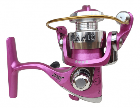 Molinete Micro Maruri Milo Joker Rosa 4 Rolamentos 5.1:1 - Drag: 4kg Pesca Leve/Ultra Light