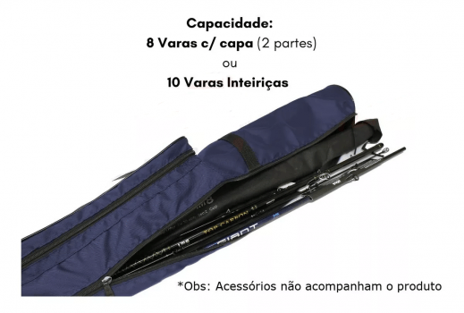 BOLSA PORTA VARAS JOGÁ COM ALÇA E BOLSO LATERAL 1,50MT (AZUL)