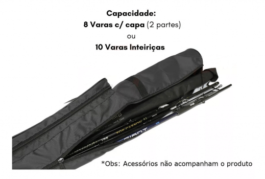 BOLSA PORTA VARAS JOGÁ COM ALÇA E BOLSO LATERAL 1,50MT (PRETO)