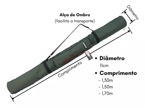 BOLSA PORTA VARAS JOGÁ COM ALÇA E BOLSO LATERAL 1,50MT (VERDE)