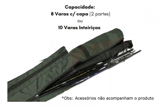 BOLSA PORTA VARAS JOGÁ COM ALÇA E BOLSO LATERAL 1,50MT (VERDE)