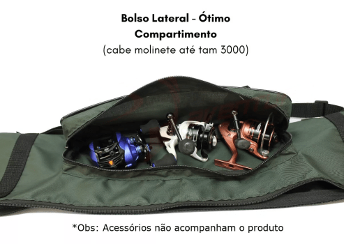 BOLSA PORTA VARAS JOGÁ COM ALÇA E BOLSO LATERAL 2,15MT (VERDE) - REFORÇADO