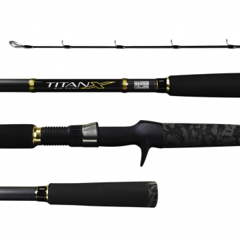 Vara Para Carretilha Marine Sports Titan X Bg ( Big Game ) 20-40lbs - 2,40m - 2 Partes