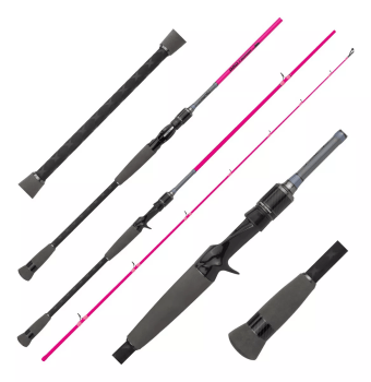 Vara Para Carretilha Saint Pro Tamba Pink Lady Pesqueiro - 25-50 Lbs - 2,40m - 2 Partes