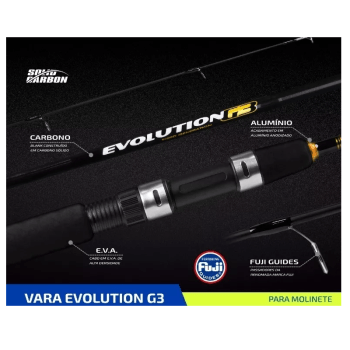 VARA PARA MOLINETE MARINE SPORTS  EVOLUTION G3 EVG-S 601MM 1.83M - 8-17LB - INTEIRA