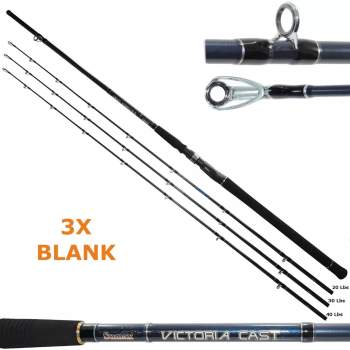 VARA PARA MOLINETE PESQUEIRO SUMAX VICTORIA 2.1M - C/ 3 BLANKS - 20 30 E 40LB - 2 PARTES