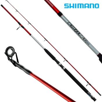 VARA PARA MOLINETE SHIMANO CRUZAR RED 6,6" (1,98M) 10-20LB - 2 PARTES